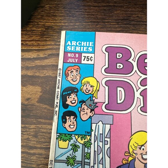 Vintage 1987 Bettys Diary Archie Series No #9 Comic Book Cartoon Bagged Boarded - Picture 2 of 5